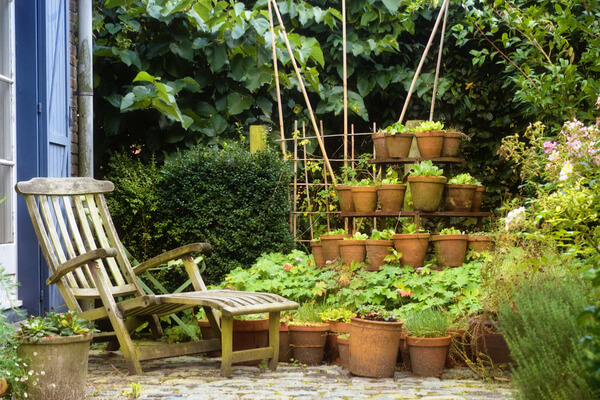 Topfgarten und Urban Gardening