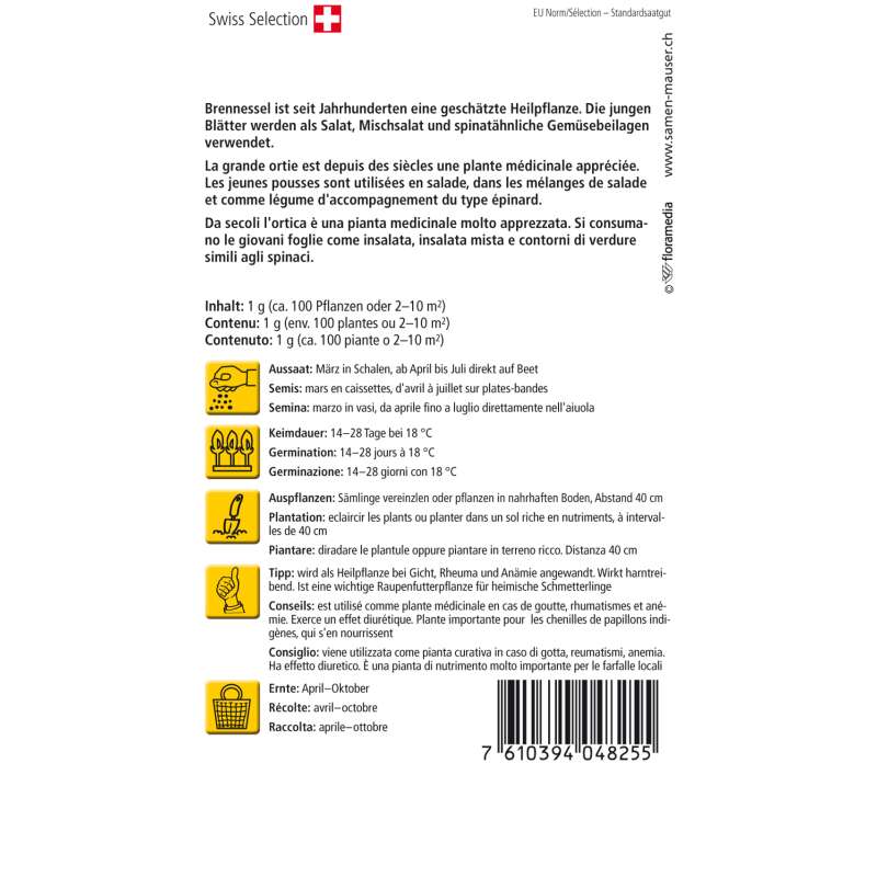 Brennnessel Samen kaufen - Urtica dioica | Saemereien.ch